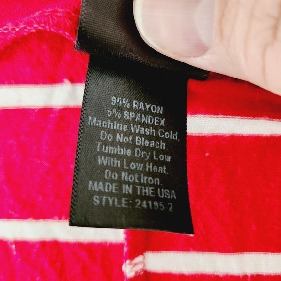 Agnes & dora red striped tunic women's size large - Picture 5 of 5